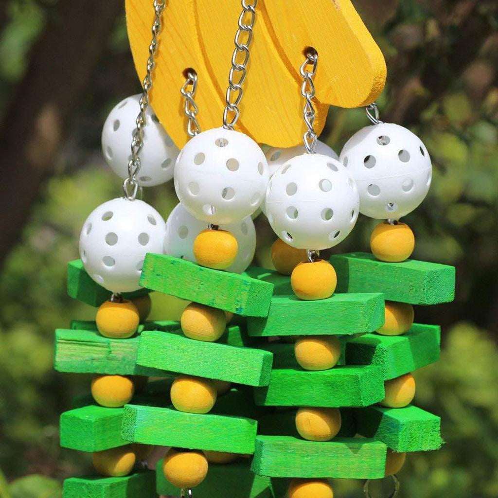 Bvdfgk Bird Chewing Toy Parrot Cage Bite Toys Wooden Block Bird Parrot Toys Type B