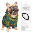thumbnail image 3 of Fotbe Sunflowers Print Small Dog Sweater Hoodies Pet Grey Hooded Soft Fleece Sweatshirts with Pocket Fall Winter Puppy Cat Sweaters Warm Clothes-X-Large, 3 of 7