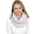 thumbnail image 2 of Basico Unisex Adult Junior Winter Knitted Infinity Circle Loop Scarf Chunky Cable Waffle, 2 of 7