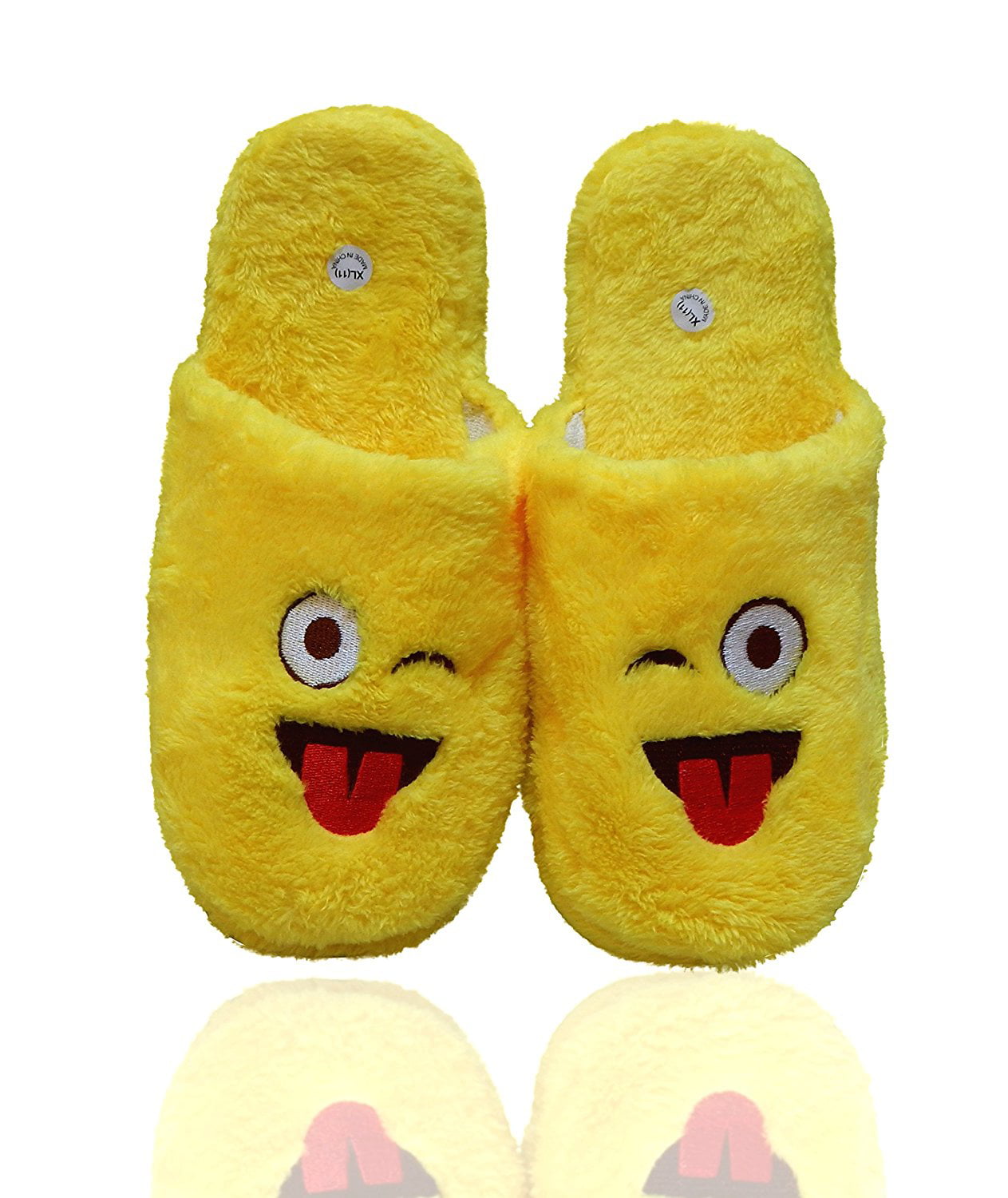 Slippers Emoji Small Kids Women Characters Non Slip Warm Yellow Brown Polyester