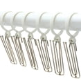 thumbnail image 2 of 20pcs Stainless Steel Curtain Hooks Premium Metal Hook Curtain Accessories (10 Hooks + 10 Split Rings), 2 of 7