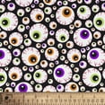 thumbnail image 2 of David Textiles 1-Yard Cotton Halloween Eyeballs Precut Fabric, Black, 2 of 6