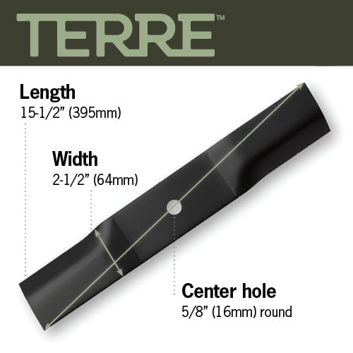 Terre Products, 3 Pack Hi Lift Lawn Mower Blades, 44 Inch Deck, Compatible with Toro, Replacement for 108-1125, 54-0010, 55-4940, 55-4940-03, 55-4940-09