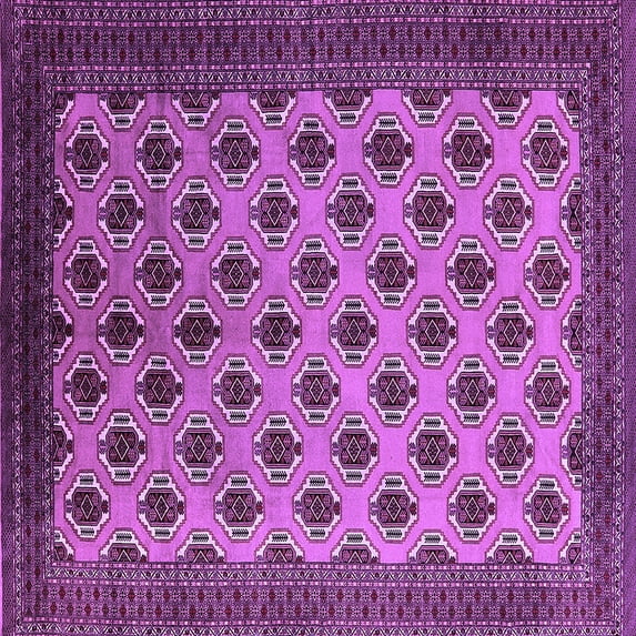 Ahgly Company Indoor Square Oriental Purple Industrial Area Rugs, 5' Square