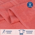 thumbnail image 6 of Casa Lino 8Pc Premium Bath Towel Set (2 Bath Towels, 4 Washcloths, 2 Hand Towels) - 100% Cotton, 400GSM & Ultra Absorbent (Coral), 6 of 7