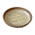 thumbnail image 5 of TISHITA Bamboo Serving Tray Pastry Plate Food Tray Tea Tray Woven Fruit Basket Rattan Basket Vanity Platter for Restaurant Party Home 19cmx3cm, 5 of 8
