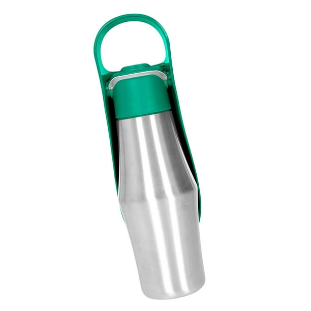 Botella de agua para perros, dispensador de agua para mascotas, alimentador de agua, cuenco de agua para perros para gatitos, perros pequeños, mediano Verde Fernando Botella portátil