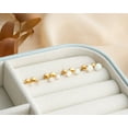 thumbnail image 3 of Implant grade G23 Titanium Opal Push in Stud, Gold Silver Threadless Flat Back Tragus Labret stud, Nose Stud Gold silver push pin Nap stud earrings, 3 of 10