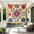 thumbnail image 5 of Eolstice Sun Shade Sail, Bohemian Floral Print Polyester Canopy, UV Block Patio Shade, Outdoor Garden Sun Shelter, Waterproof Sun Shade Canopy, Easy Setup, 5 of 6