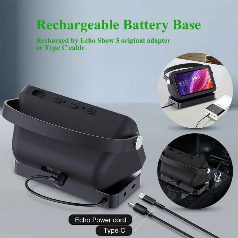 Liboer Rechargeable Battery Base & Silicone Case for Alexa Liboer Rechargeable Battery Base & Silicone Case for Alexa