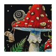 thumbnail image 4 of WYYP Mushroom Snail Bird Square Fitted Table Cloths 100% Polyester Fiber 46*46, 4 of 8