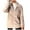 Khaki, variant on Fesfesfes Coat for Women Top Cardigan Outwear Plush Solid Color Suit Coat Long Sleeve Coat