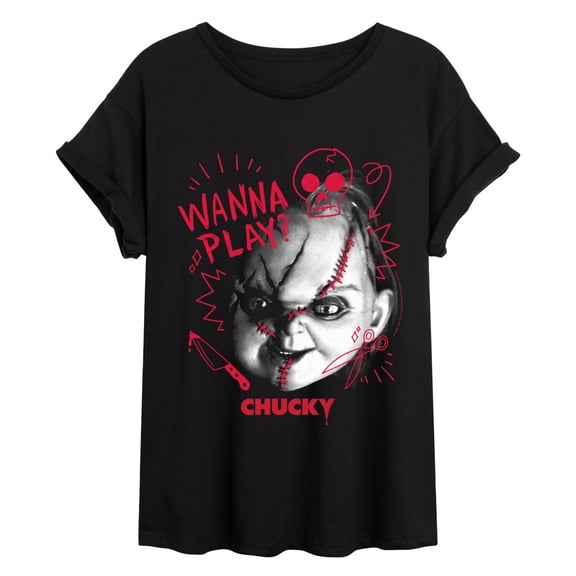 Chucky - Head Sketch - Juniors Graphic T-Shirt