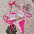 thumbnail image 6 of Sngxgn Women Swimsuit Bikini Women Skinny Swimsuit Bikini Split Swimwear(Pink,S), 6 of 6