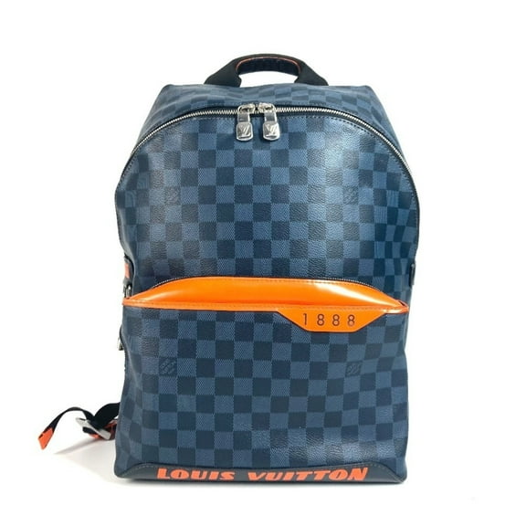Pre-Owned LOUIS VUITTON N40157 Damier Cobalt Discovery Backpack, Canvas, Navy, for... (Fair)