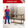 thumbnail image 4 of Heavy Duty Garage Shelving Units,3-Tier Adjustable Storage Shelves,60 x18 x 36 Inch ,Loads 1320 LBS,Adjustable Garage Storage Shelving, Metal Storage Utility Rack Shelf Unit, 4 of 8