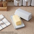 thumbnail image 5 of Mainstays White Glazed Ceramic Butter Dish, 1 Piece, 5 of 5