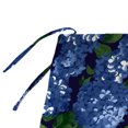thumbnail image 5 of Jordan Manufacturing 41" x 17" Hydrangea Midnight Navy Floral Rectangular Outdoor Settee Swing Bench Cushion with Ties, 5 of 10