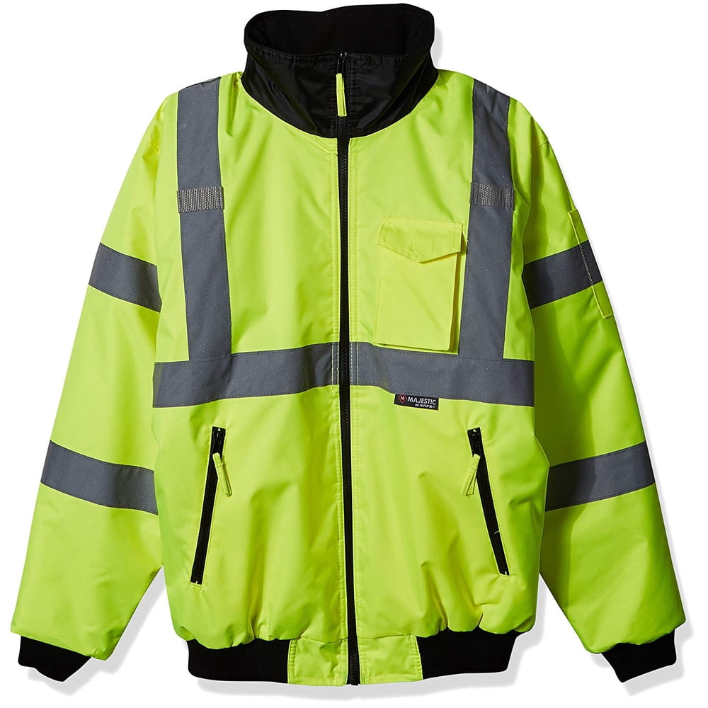 HighVisibility Coats & Jackets Mens' Coat Gray Reflective Safety 2XL