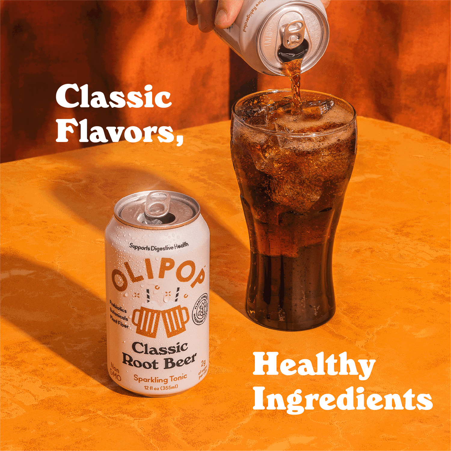 Olipop Prebiotic Soda Pop,Classic Soda Variety Pack, High Fiber, 12 fl oz 12 Pack