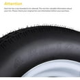 thumbnail image 2 of 4.80-12 4.80x12 480-12 4.80-12 Tires with 12" Rims,2 Pack 4.80 12 Tires 4 Lug on 4", Load Range C 6PR, Muti Function Lawn Mower Tire & Tractor Turf Tire & Boat Tire, 2 of 6