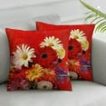 thumbnail image 3 of nygtbtfer Colorful Flowers Pillow Covers, Throw Pillow Cases  Square Pillowcases Set of 2 for Home Decorative Living Room Sofa Bedroom Outdoor White, 3 of 7