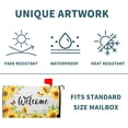 thumbnail image 5 of Spring Summer Welcome Mailbox Cover Magnetic Standard Size 25.5"x21" Sunflower Butterfly Decorative Mailbox Covers Farmhouse Rustic Decor Post Letter Box Cover Wrap for Outside Spring Decoration, 5 of 6