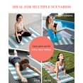 thumbnail image 7 of Aqua Striped Yoga Towel for Hot Yoga Non Slip, Modern Farmhouse Blue White Stripes Yoga Mat Towel Absorbent Yoga Sweat Towels Microfiber Hot Yoga Blanket for Bikram Pilates 26"x70", 7 of 7
