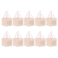 thumbnail image 1 of Bolsas de Regalo Cuadradas de 7.87 Pulgadas, 10 Pcs Bolsas de Envoltura de Kraft Medianas para Bodas Cumpleaños, Rosa, 1 of 7