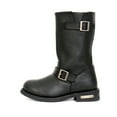thumbnail image 5 of Hot Leathers BTM1002 Men's Wide Width Black 11-inch Round Toe Engineer Leather Boots 8W, 5 of 10
