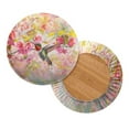 thumbnail image 2 of ZIATUBLE Floral Hummingbird Round Stool Covers Removable Bar Stool Seat Dust Covers 2 Pieces Set Replacement Stool Cushion Slipcovers for Chairs 13-15 Inch for Kitchen Cafe Hotel, 2 of 6