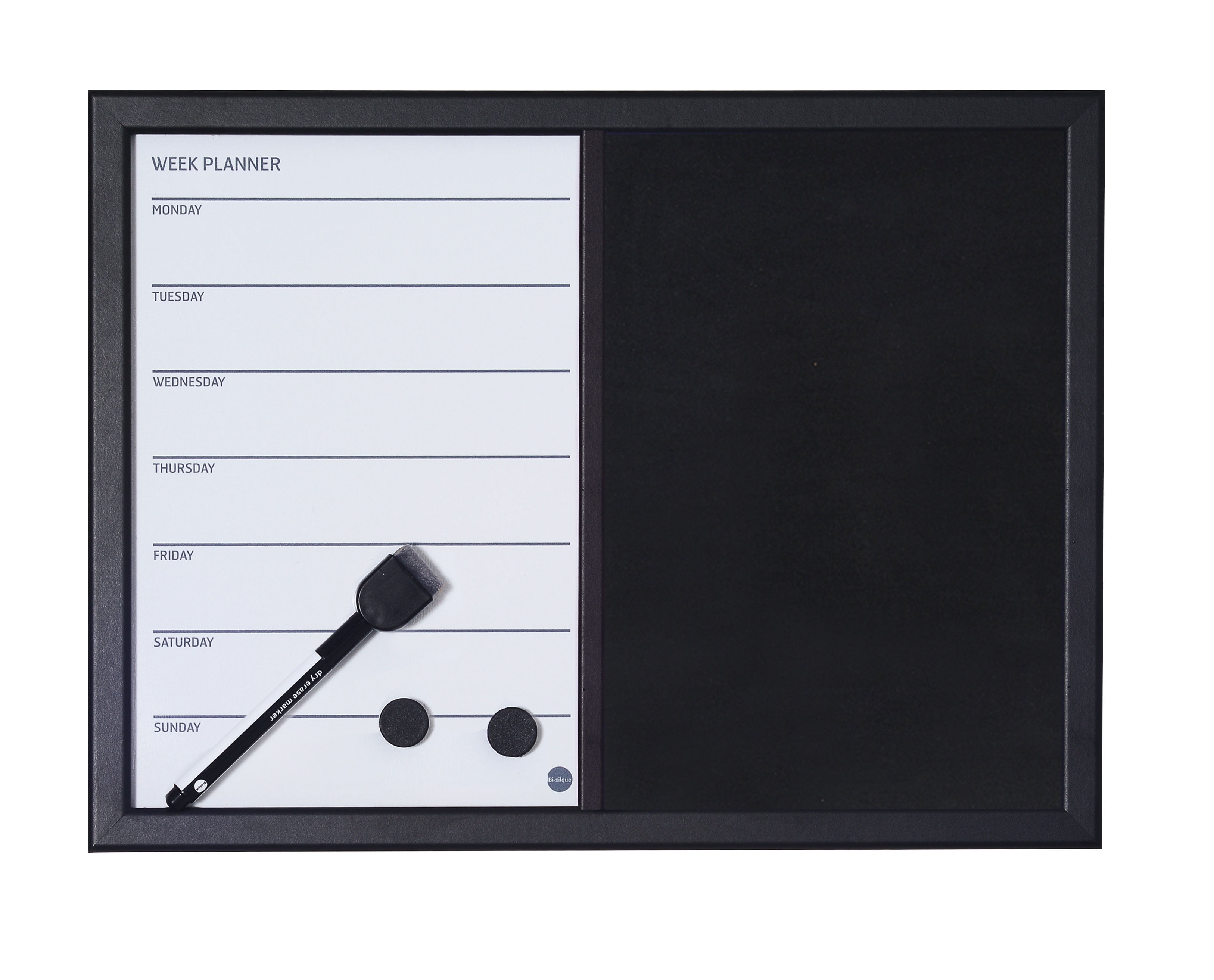Combo Week Planner, DryErase & Black Felt Board, 18" X 24