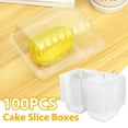 thumbnail image 2 of Grusce 120 Pcs Clear Plastic Hinged Take Out Containers Disposable Clamshell Food Cake Containers with Lids 5.5 x 4.7 x 3.7 inch for Dessert,Cakes,Cookies Salads,Pasta,Sandwiches, 2 of 9