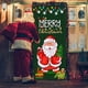 thumbnail image 5 of Christmas Door Curtain Flag Outdoor Photo Santa Claus And Puppy Background Decoration Hanging Fabric, 5 of 5