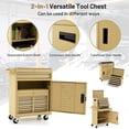 thumbnail image 6 of Costway 2 in 1 Tool Chest & Cabinet with Sliding Drawers Rolling Garage Organizer Yellow, 6 of 10