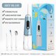 thumbnail image 3 of Diente inalámbrico Irrigador Rotativo Pantalla digital 350 ml Flosser de agua Portátil Dientes de viaje Herramienta de limpieza Lavado de boca Suministros Azul Monstrate CE001382-04B, 3 of 7