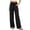 Black——Fall Savings, variant on Beach Pants for Women Elastic Waist Wide Leg Pant Casual Ruched Drawstring Pockets Trousers for Fall Holiday Blue S