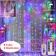 thumbnail image 3 of Lámpara Lámpara de hadas LED de Navidad Control remoto Cortina Cadena de luces (Gancho) (Luz de color) Ndcxsfigh Nuevos Originales, 3 of 9