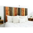thumbnail image 2 of Barn Walls Harvest Mix Signature Design, Multicolored Solid Wood Headboard, Floating Panels, Wall Mount, Adjustable Height, Easy Assembly, California King Size, 2 of 10