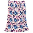 thumbnail image 2 of Sikiie blue record rock Skull Ultra-Soft Micro flannel Blanket Luxury All Seasons Warm Blanket for Bedding Sofa and Travel (4 sizes)-50"x40", 2 of 7