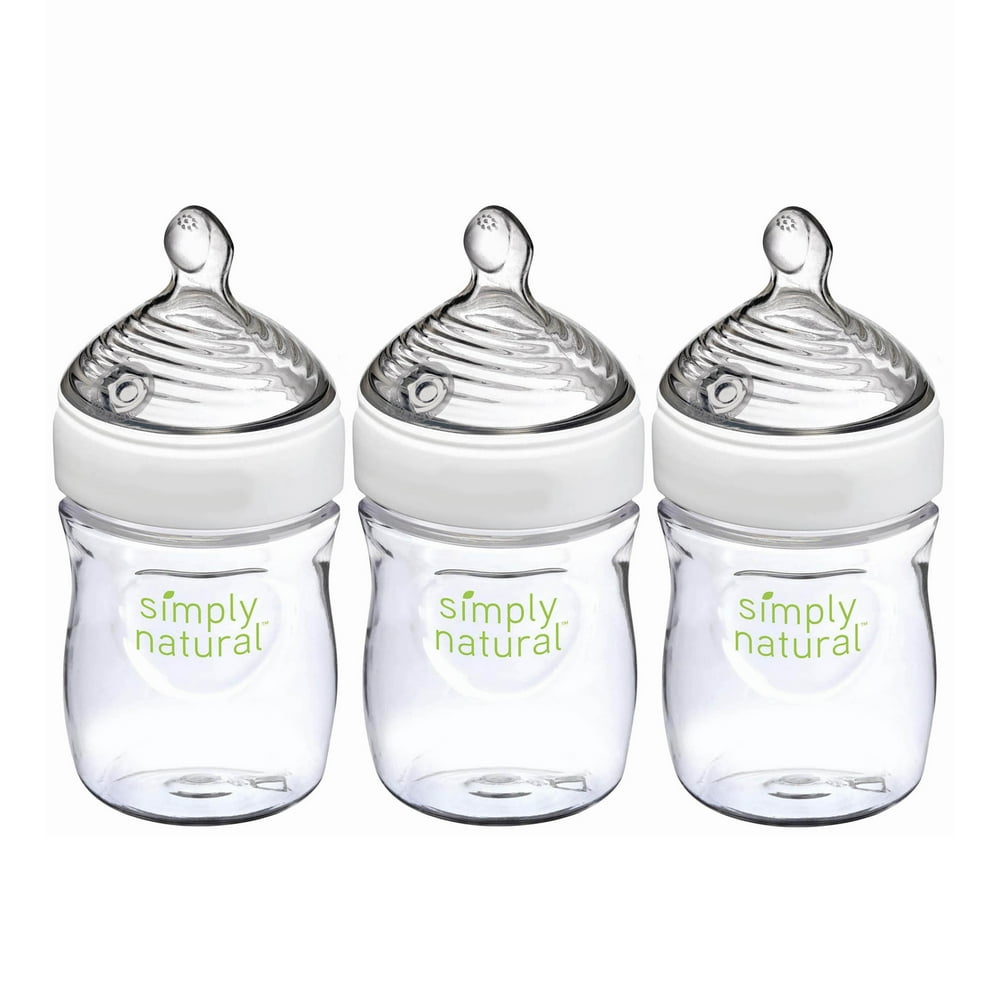 NUK Simply Natural Baby Bottles, 5 oz, 3Pack