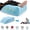Blue, variant on Leg Elevation Pillow, Inflatable Portable Wedge Pillow, Improve Blood Circulation and Reduce Swelling, Use During Recovery from Surgery and Injury, Rest with Elevated Feet, Pregnant Women, Gray