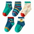 thumbnail image 2 of TELOLY 5Pairs Kids Socks,6-8 Years Old Boys Socks 4-6 Years,Odor Control Girls Socks 6-8 Years Old,Style2,Size 29-32, 2 of 2