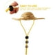 thumbnail image 4 of Sombrero de paja ajustable para mascotas, gorra de sombrero de perro de moda, gorra de cubo para el solL, 4 of 5