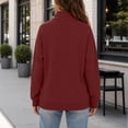 thumbnail image 5 of Cmfcve Women's Fleece Sweatshirts 1/4 Zip Collared Pullover Tops Fall Casual Daily Long Sleeve Shirts with Pockets, 5 of 8
