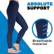 4XL Extra Wide Compression Leggings for Women 20-30mmHg - Navy, 4X-Large
