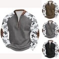 thumbnail image 4 of guisaled Hunting Camo Sweatshirts Men Long Sleeve Half Zip Up Crewneck Sweatshirt Fall Winter Casual Fashion Camouflage Pullover, 4 of 5