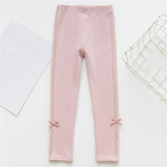 HOMADLES Girls Jogger Pants Elastic Waist Stretch Outdoor Hiking Lightweight Drawstring Joggers Sweatpants Pink 5 T