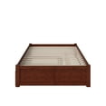 thumbnail image 4 of AFI Concord King Solid Wood Platform Bed with Footboard and Twin XL Trundle in Walnut, 4 of 7