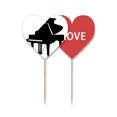 thumbnail image 1 of Modelo de instrumento de musica clasica Unbranded Palillos de dientes bandera etiqueta de amor selección de pastelitos, 1 of 4